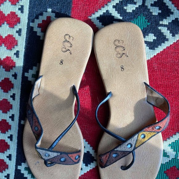 Mirror Work Sandals - Picture 1 of 4